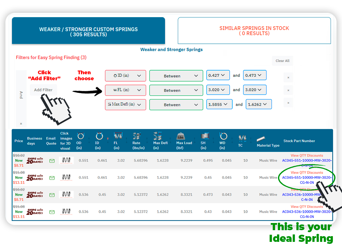 Spring Creator Filter Section Spring Creator Filter Section