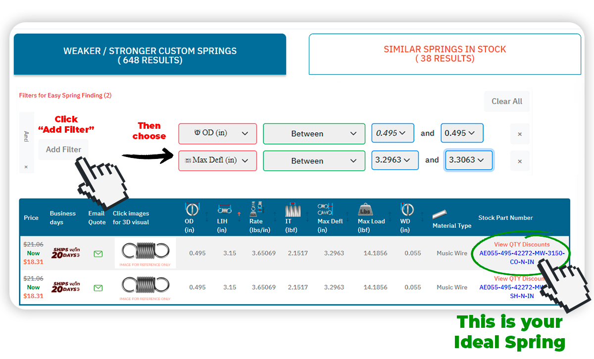 Spring Creator Ideal Extension Spring Filter Section 1 Spring Creator Ideal Extension Spring Filter Section 1