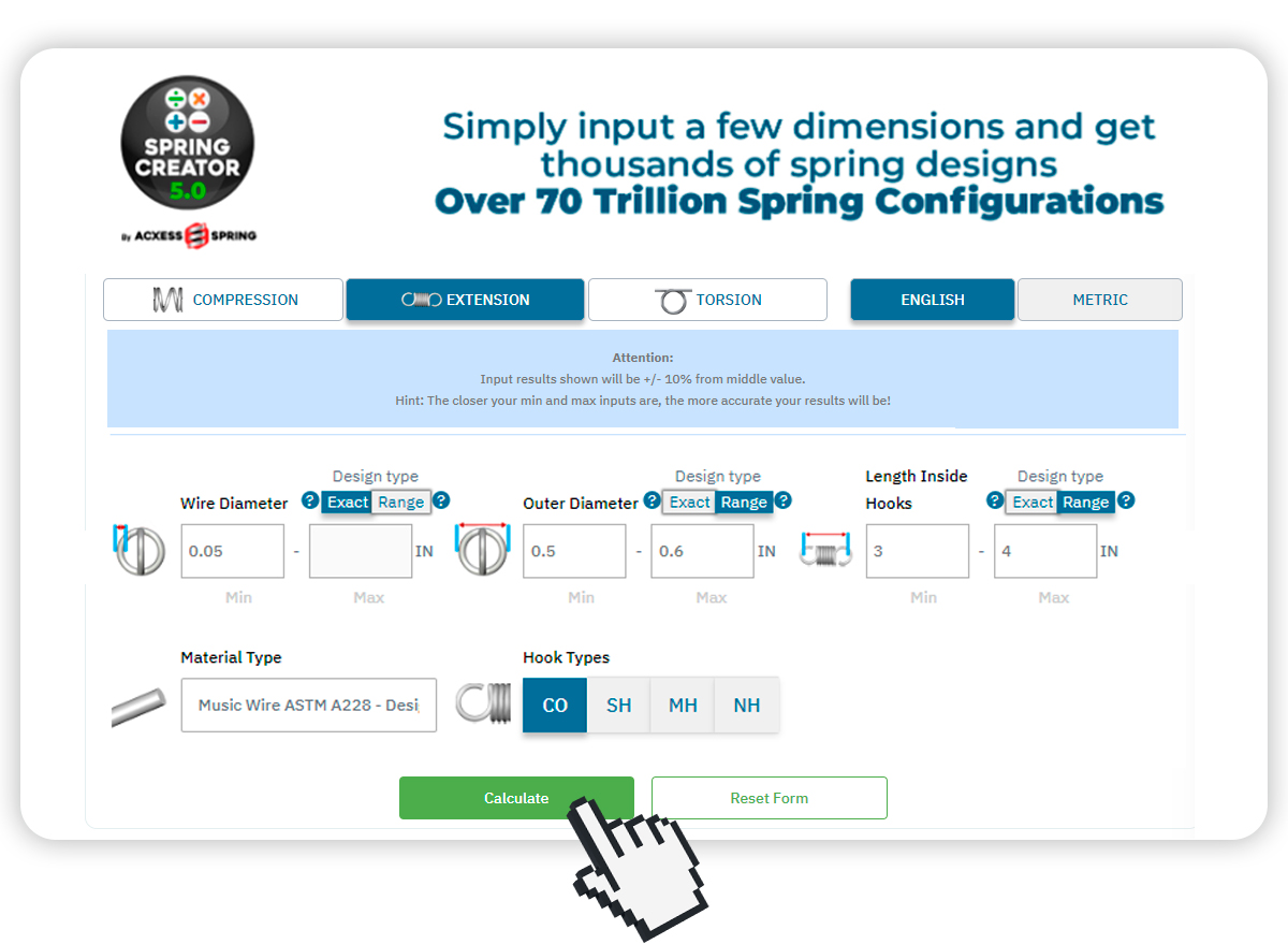 Spring Creator Input Section Extension Spring Creator Input Section Extension
