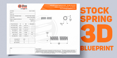The Spring Store Compression Stock Spring 3D Blueprint